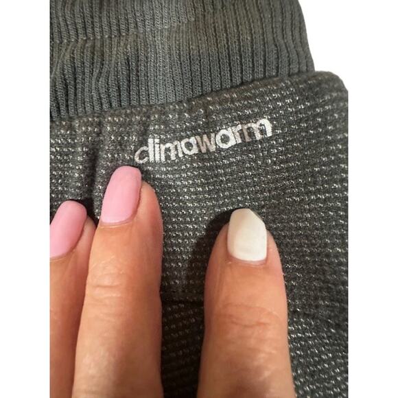 Adidas Gray Climawarm Elastic Waist Sweatpants Joggers Men Sz M - Picture 7 of 10